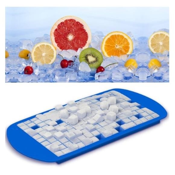 NEW ZALU 2 Packs Mini Ice Cube Trays-Flexible DIY Molds Maker, BPA Free (Blue) - Picture 4 of 4